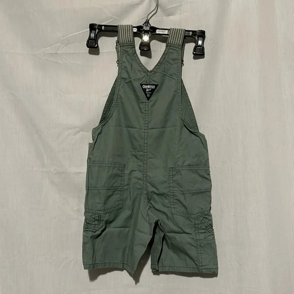 NWT OshKosh B'Gosh green overall shorts size 4T
